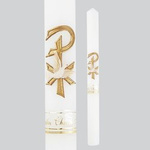 Świeca Pamiątka Chrztu Świętego - aplikacja złota