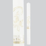 Świeca Pamiątka Chrztu Świętego - aplikacja biała