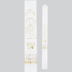 Świeca Pamiątka Chrztu Świętego aniołek - aplikacja biała