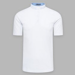 Koszulka polo kapłańska z krótkim rękawem - biała