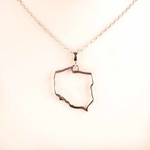 Wisiorek kontury Polski