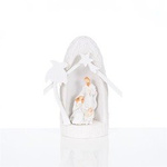 Szopka bożonarodzeniowa - Święta Rodzina - świecąca - Bianco