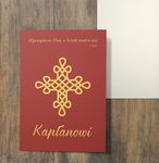 Kartka Braterska - Kapłanowi - bordowa