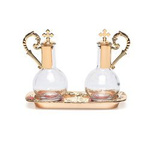 Ampułki magnetyczne na dekoracyjnej tacy 19 x 8 cm 