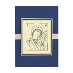 Kartka Ikona Matka Boża Kazańska - granatowy