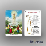 Plastikowy obrazek "Matka Boska Fatimska i jak odmawiać różaniec"