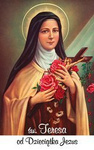 Obrazek plastikowy z modlitwą Święta Teresa od Dzieciątka Jezus
