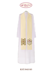 Ecru stuła kapłańska haftowana "Baranek"