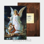 Ikona drukowana - Anioł Stróż z dziećmi na kładce