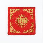 Palka haftowana IHS - czerwony