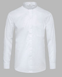 Koszula kapłańska z koloratką DŁUGI RĘKAW - biała