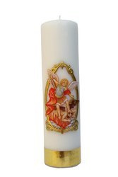 Świeca ołtarzowa ze św. Michałem Archaniołem