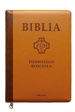 Biblia Pierwszego Kościoła z suwakiem i paginatorami - karmelowa