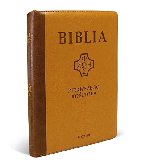 Biblia Pierwszego Kościoła z suwakiem i paginatorami - karmelowa