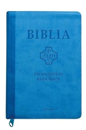 Biblia pierwszego Kościoła z paginatorami i suwakiem - błękitna