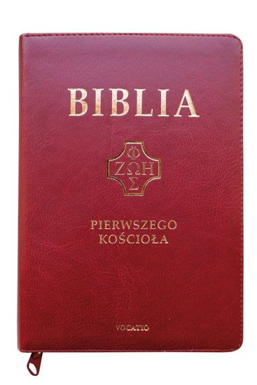 Biblia pierwszego Kościoła z paginatorami i suwakiem karmazynowa