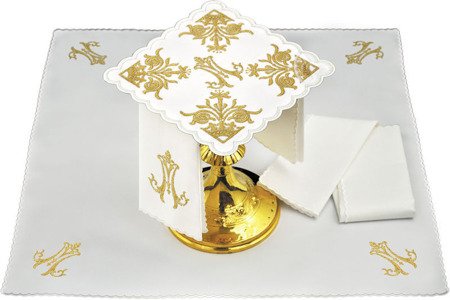 Bielizna kielichowa haftowana symbol Maryjny 