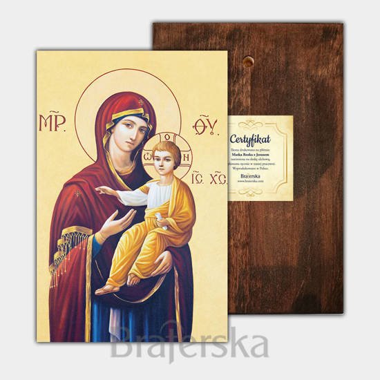 Ikona drukowana - Matka Boska z Jezusem