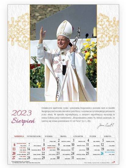 Kalendarz 2023 - Jan Paweł II