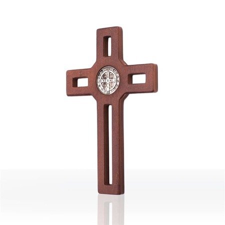 Krzyż  z medalikiem św. Benedykta - 18 cm