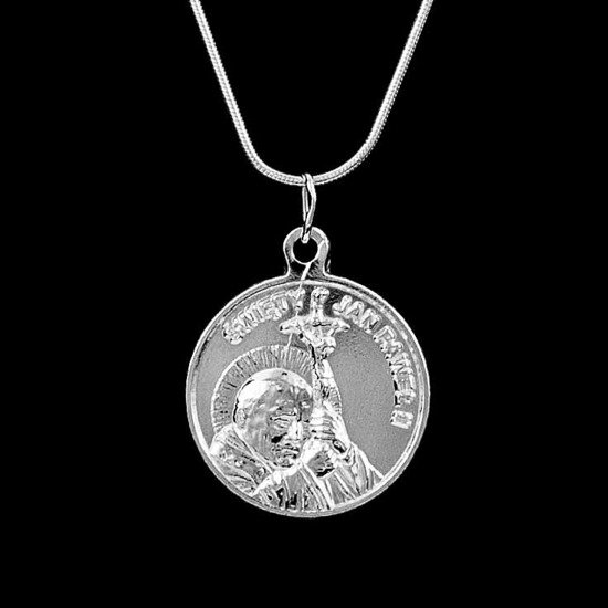 Medalik św.Jan Paweł II - srebrny