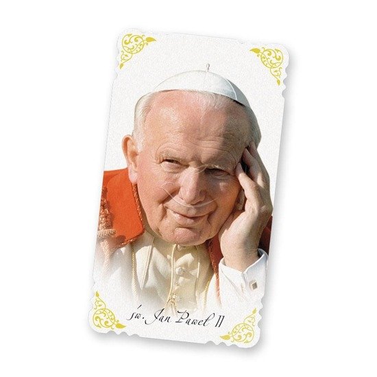 Obrazki sztancowane złote - św.Jan Paweł II