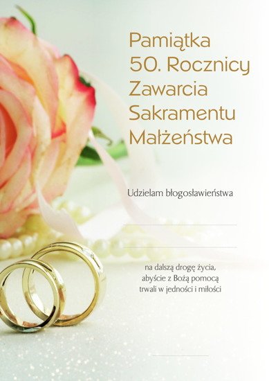 Pamiątka 50. Rocznicy Zawarcia Sakramentu Małżeństwa 