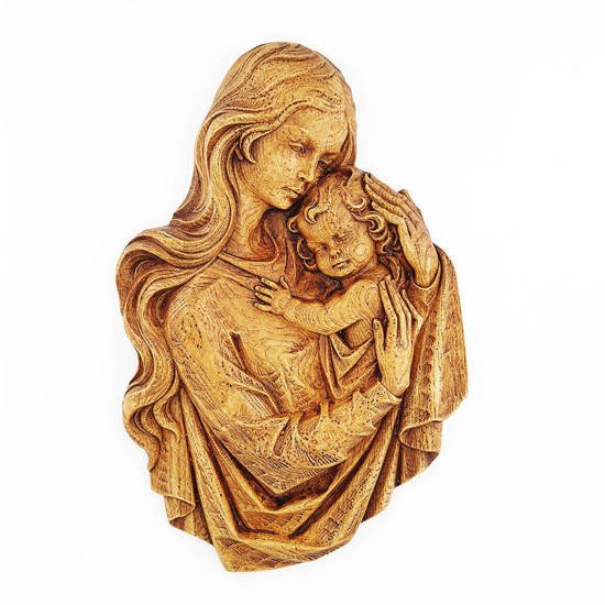 Płaskorzeźba - Madonna z Dzieciątkiem Jezus - 35 cm