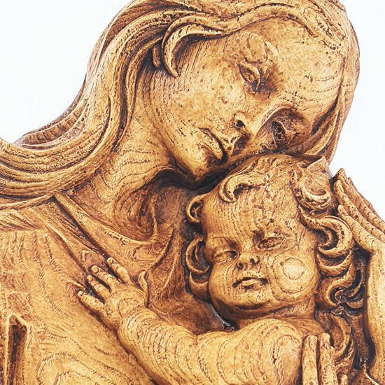 Płaskorzeźba - Madonna z Dzieciątkiem Jezus - 35 cm