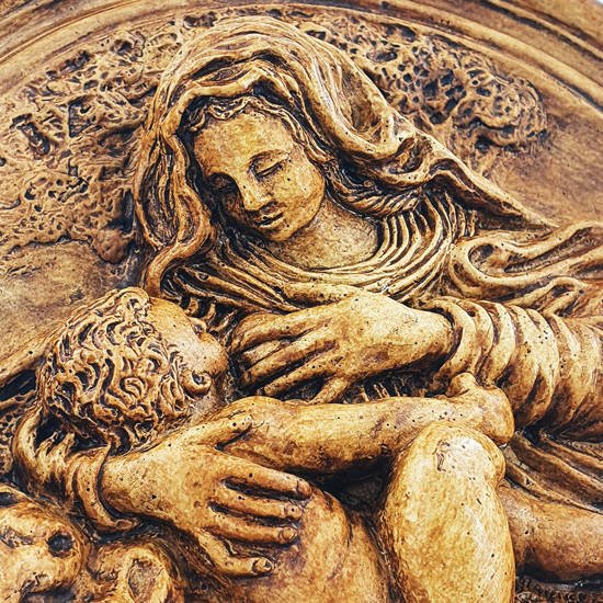 Płaskorzeźba - Matka Boża karmiąca - 21 cm