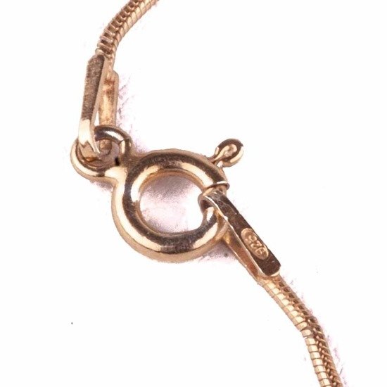 Srebrny łańcuszek - figaro (2 mm) - pozłacany